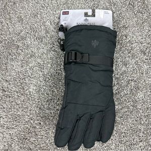 Rainforest Arctic Men Fleece Lined Winter Games Ski Gloves Tech Touch Black S/M